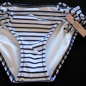 VS Bow Bikini Bottom Swim Side Tie Happy Stripe
